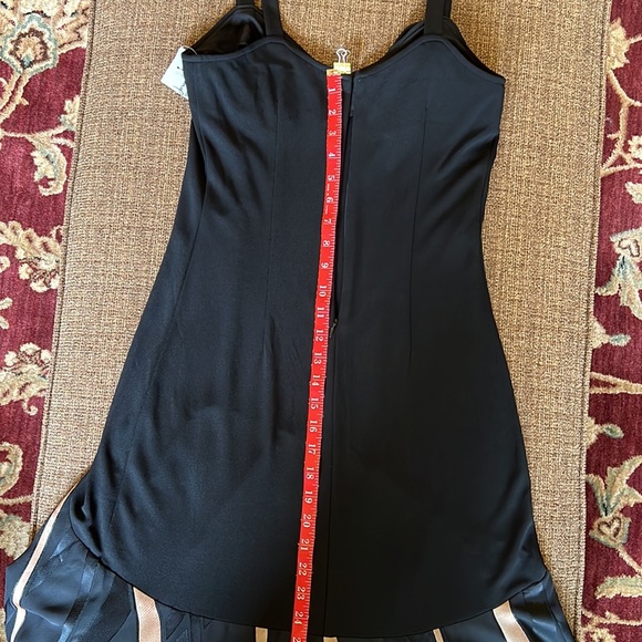 Joseph Ribkoff Black and Copper High Low Dress - Picture 13 of 14